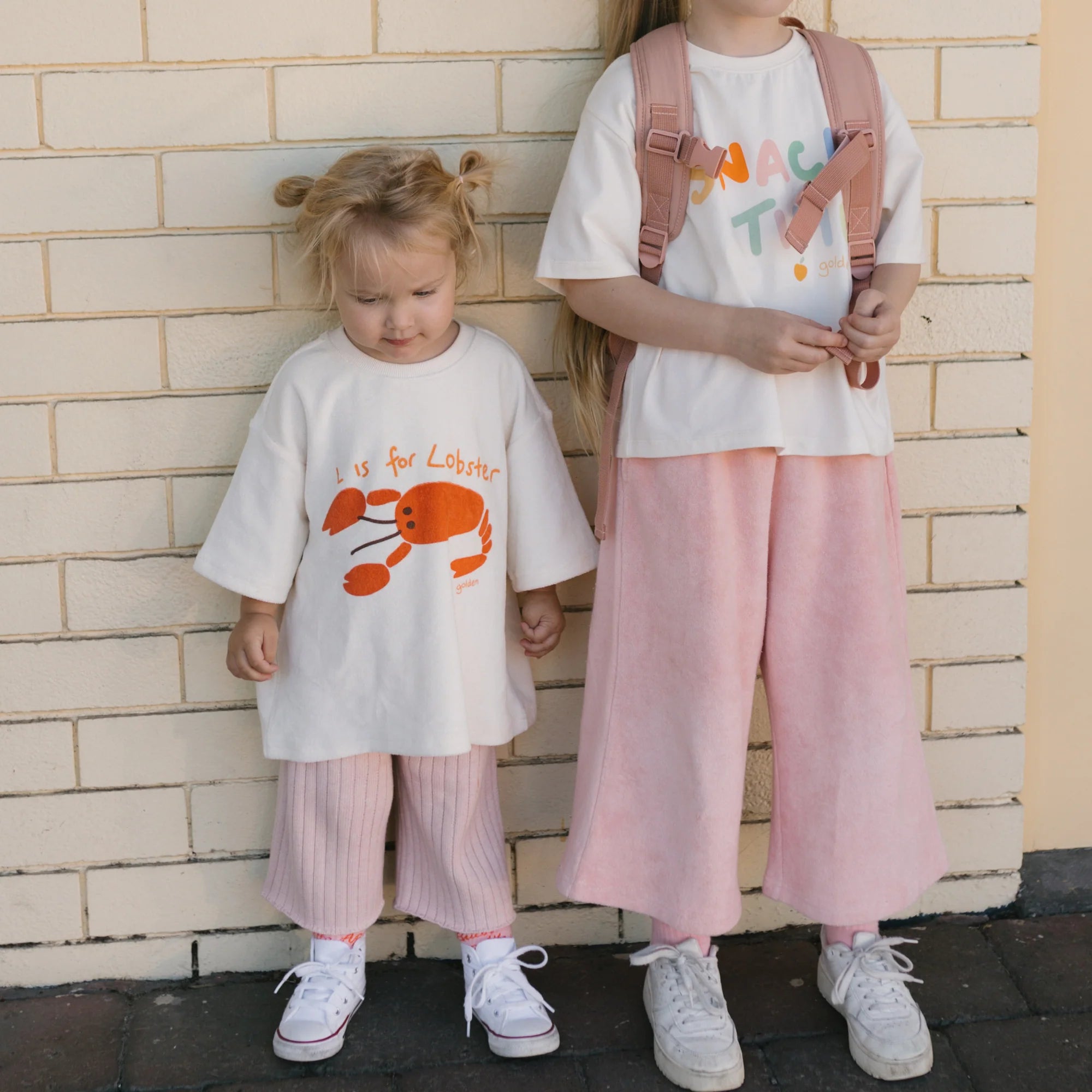 Lobster Mid Sleeve Tee Terry Towel Buttercream