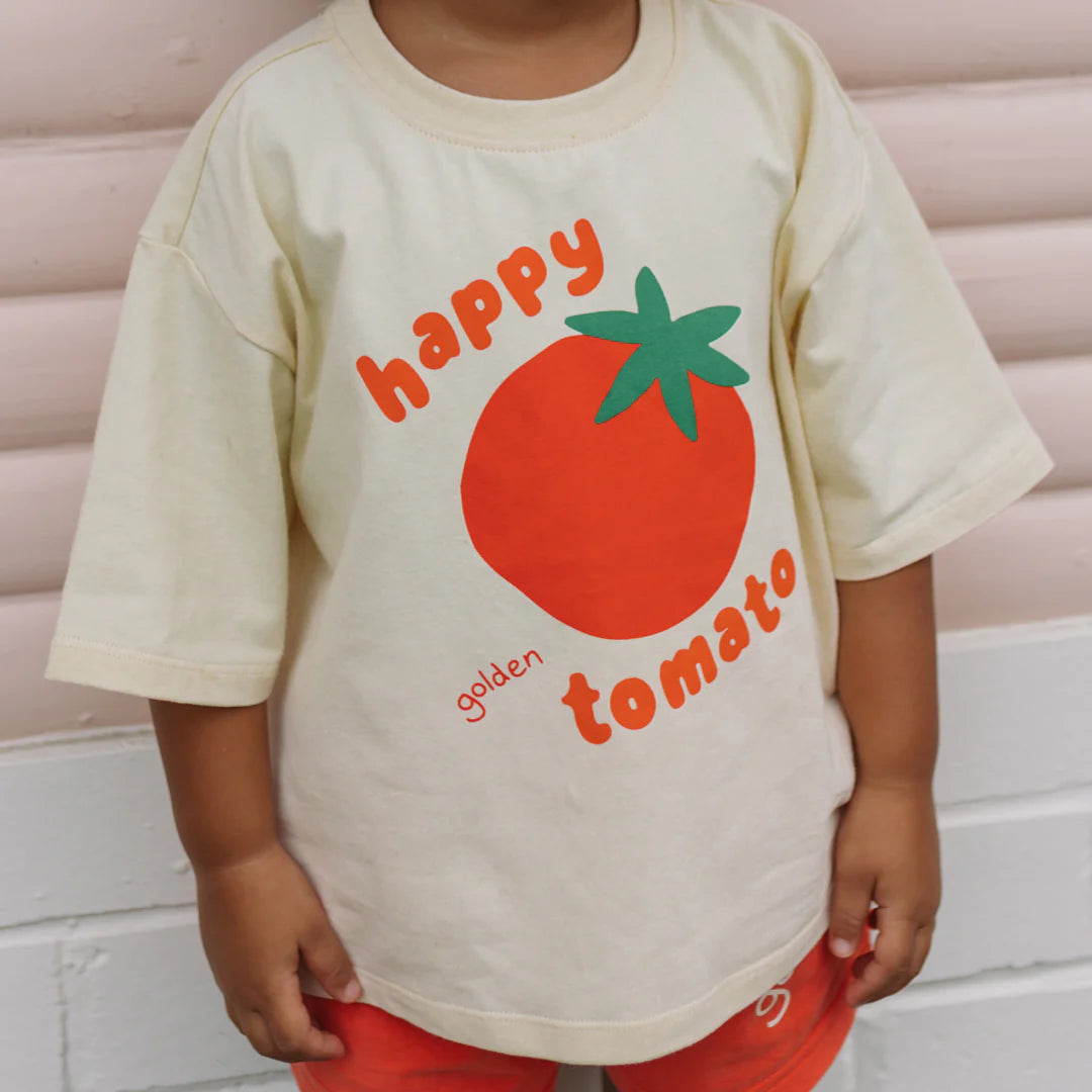 Golden Children - Happy Tomato Mid Sleeve Tee Vanilla Parfait