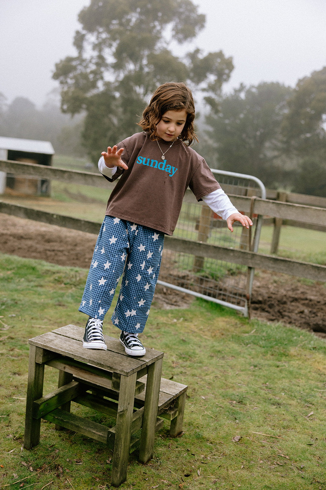 Sunday Siblings - Sunday Tee Brown/Blue
