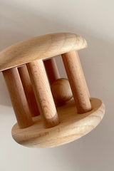 Close up of wooden rattle